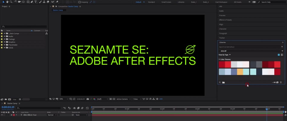 Seznamte se, seznamte se: to je Adobe After Effects